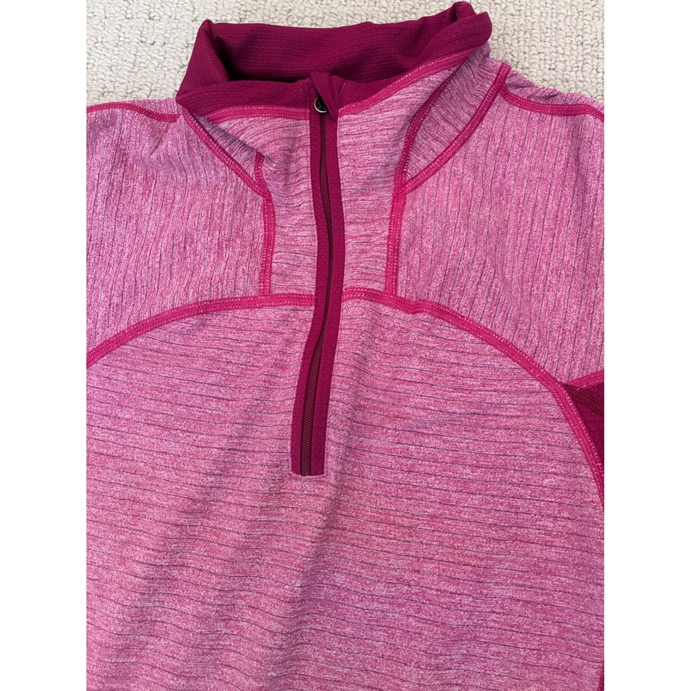 Lululemon Women's Pink Heathered Half Zip Long‎ Sleeve Pullover Top - Picture 2 of 9